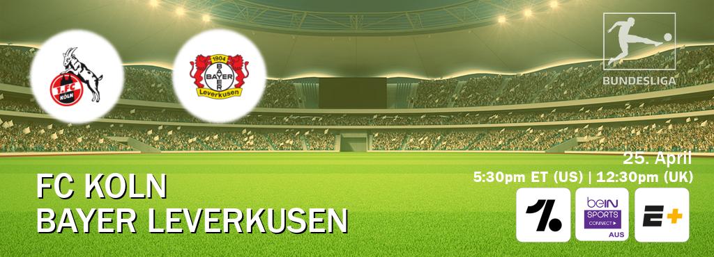 You can watch game live between FC Koln and Bayer Leverkusen on OneFootball, beIN Sports Connect(AU), ESPN+(US). You can watch game live between FC Koln and Bayer Leverkusen on OneFootball, beIN Sports Connect(AU), ESPN+(US).