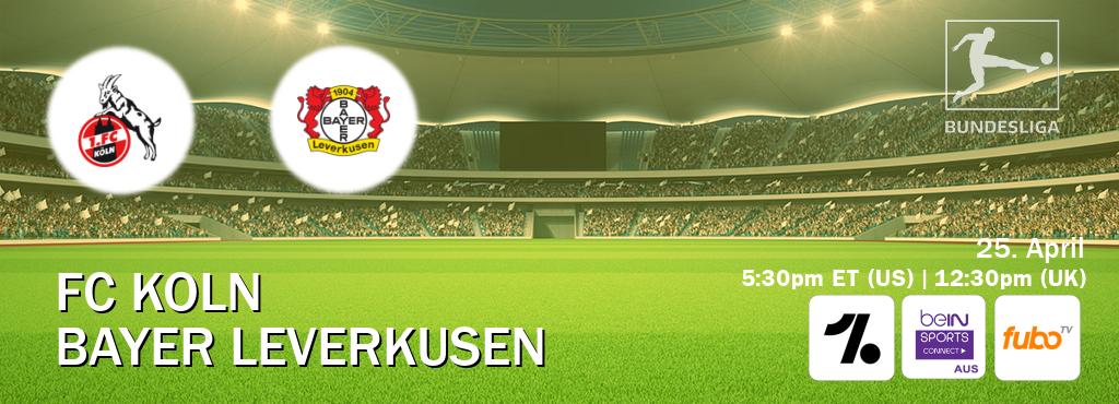 You can watch game live between FC Koln and Bayer Leverkusen on OneFootball, beIN Sports Connect(AU), fuboTV(US).