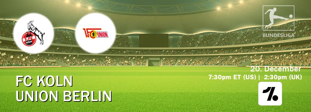 You can watch game live between FC Koln and Union Berlin on OneFootball.