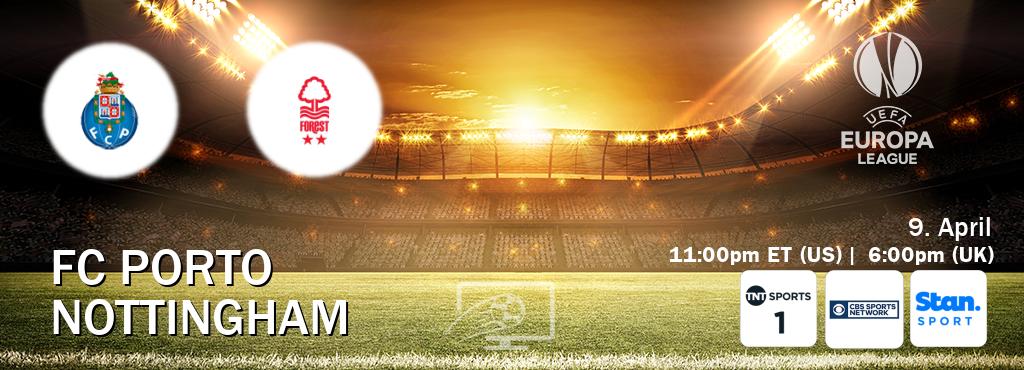 You can watch game live between FC Porto and Nottingham on TNT Sports 1(UK), CBS Sports Network(US), Stan Sport(AU). You can watch game live between FC Porto and Nottingham on TNT Sports 1(UK), CBS Sports Network(US), Stan Sport(AU).