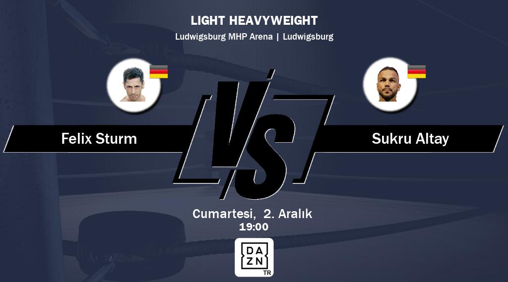 Felix Sturm ve Sukru Altay arasındaki dövüş b>DAZN'de canlı yayınlanacak.
