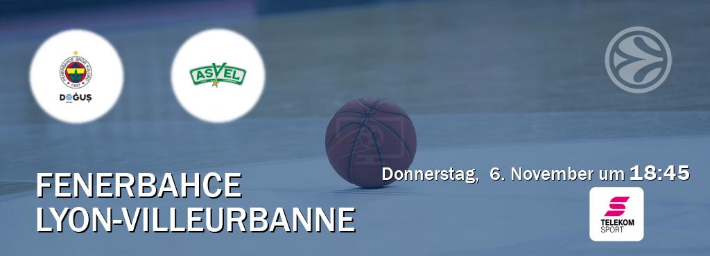 Das Spiel zwischen Fenerbahce und Lyon-Villeurbanne wird am Donnerstag, 6. November um 18:45, live vom Magenta Sport übertragen. Das Spiel zwischen Fenerbahce und Lyon-Villeurbanne wird am Donnerstag, 6. November um 18:45, live vom Magenta Sport übertragen.