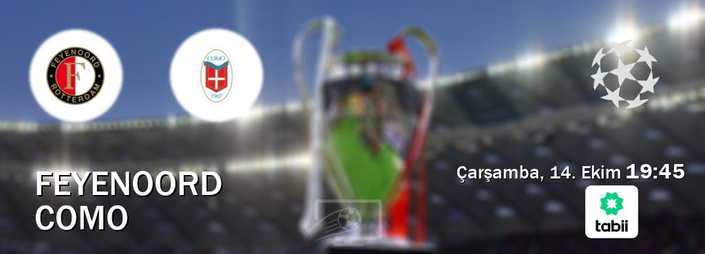 Karşılaşma Feyenoord - Como Tabii'den canlı yayınlanacak (Çarşamba, 14. Ekim  19:45).