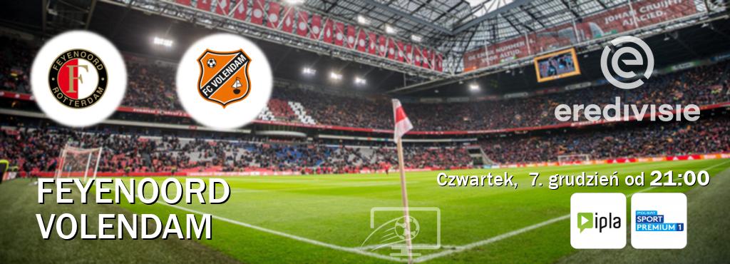 Gra między Feyenoord i Volendam transmisja na żywo w IPLA i Polsat Sport Premium 1 (czwartek,  7. grudzień od  21:00).