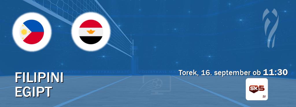 Prenos tekme med Filipini in Egipt v živo na Sportklub 5 (torek, 16. september ob 11:30 uri). Prenos tekme med Filipini in Egipt v živo na Sportklub 5 (torek, 16. september ob 11:30 uri).