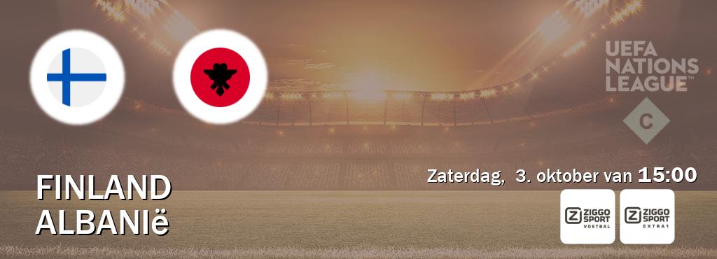 Wedstrijd tussen Finland en Albanië live op tv bij Ziggo Sport, Ziggo Sport 5 (zaterdag,  3. oktober van  15:00).