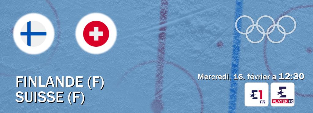 Match entre Finlande (F) et Suisse (F) en direct à la Eurosport 1 et Eurosport Player FR (mercredi, 16. février a  12:30).