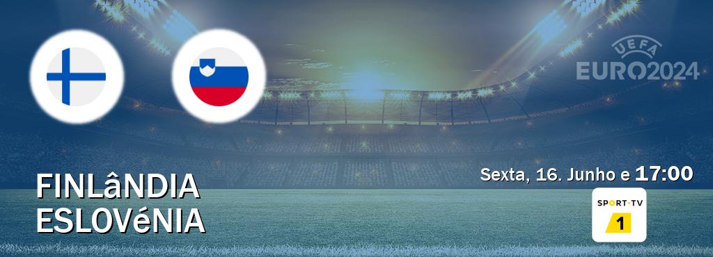 Jogo entre Finlândia e Eslovénia tem emissão Sport TV 1 (Sexta, 16. Junho e  17:00).