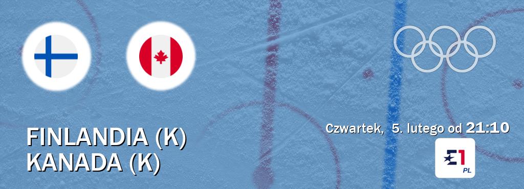 Gra między Finlandia (K) i Kanada (K) transmisja na żywo w Eurosport (czwartek,  5. lutego od  21:10).