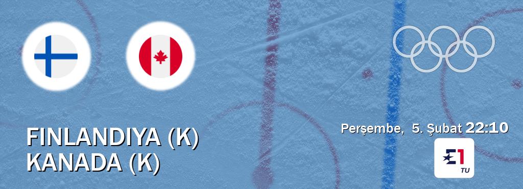 Karşılaşma Finlandiya (K) - Kanada (K) Eurosport'den canlı yayınlanacak (Perşembe,  5. Şubat  22:10).