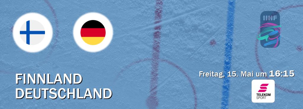 Das Spiel zwischen Finnland und Deutschland wird am Freitag, 15. Mai um  16:15, live vom Magenta Sport übertragen.