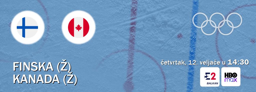 Izravni prijenos utakmice Finska (Ž) i Kanada (Ž) pratite uživo na Eurosport 2 i HBO Max (četvrtak, 12. veljače u  14:30).