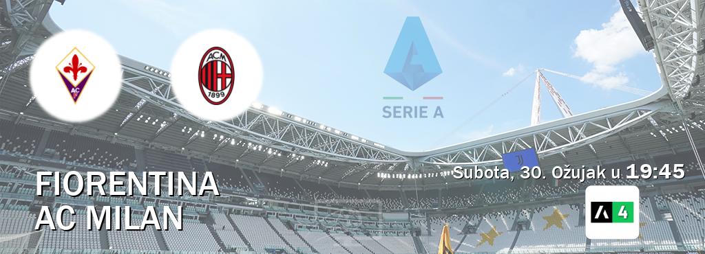Izravni prijenos utakmice Fiorentina i AC Milan pratite uživo na Arena Sport 4 (Subota, 30. Ožujak u  19:45).