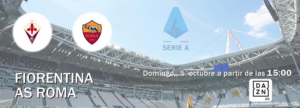 El partido entre Fiorentina y AS Roma será retransmitido por DAZN España (domingo, 5. octubre a partir de las 15:00). El partido entre Fiorentina y AS Roma será retransmitido por DAZN España (domingo, 5. octubre a partir de las 15:00).