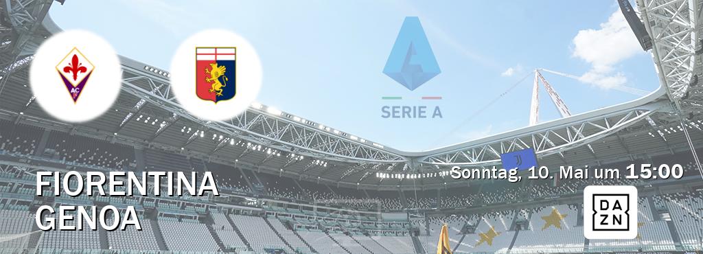Das Spiel zwischen Fiorentina und Genoa wird am Sonntag, 10. Mai um  15:00, live vom DAZN übertragen.