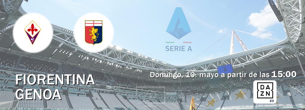 El partido entre Fiorentina y Genoa será retransmitido por DAZN España (domingo, 10. mayo a partir de las 15:00). El partido entre Fiorentina y Genoa será retransmitido por DAZN España (domingo, 10. mayo a partir de las 15:00).