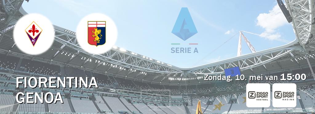Wedstrijd tussen Fiorentina en Genoa live op tv bij Ziggo Sport, Ziggo Sport 3 (zondag, 10. mei van 15:00). Wedstrijd tussen Fiorentina en Genoa live op tv bij Ziggo Sport, Ziggo Sport 3 (zondag, 10. mei van 15:00).