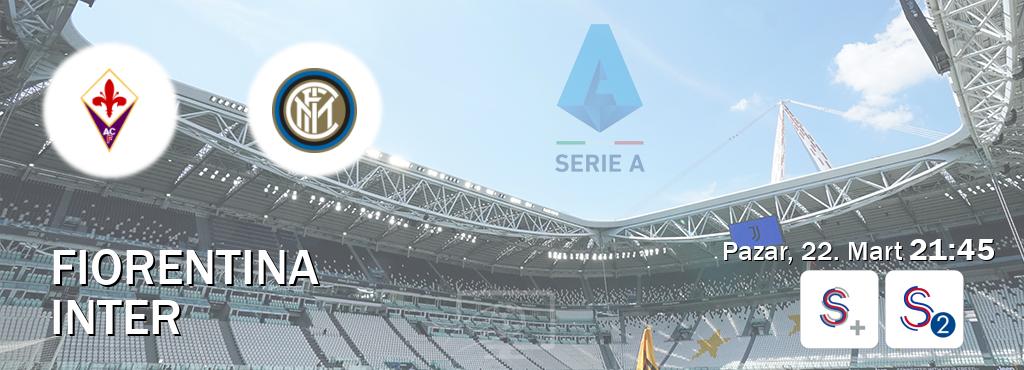 Karşılaşma Fiorentina - Inter S Sport + ve S Sport 2'den canlı yayınlanacak (Pazar, 22. Mart  21:45).