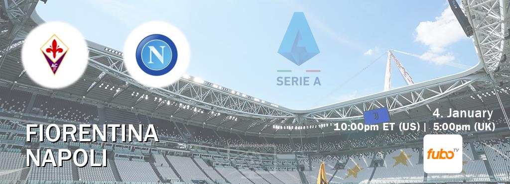 You can watch game live between Fiorentina and Napoli on fuboTV(US).