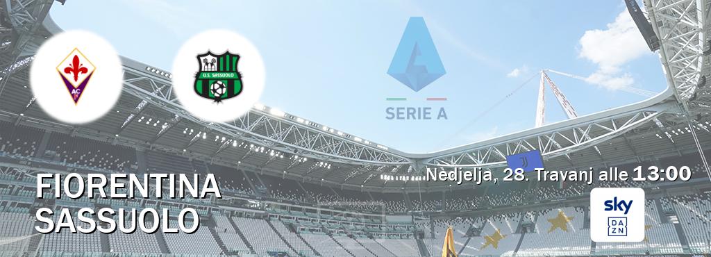 Il match Fiorentina - Sassuolo sarà trasmesso in diretta TV su Sky Sport Bar (ore 13:00)