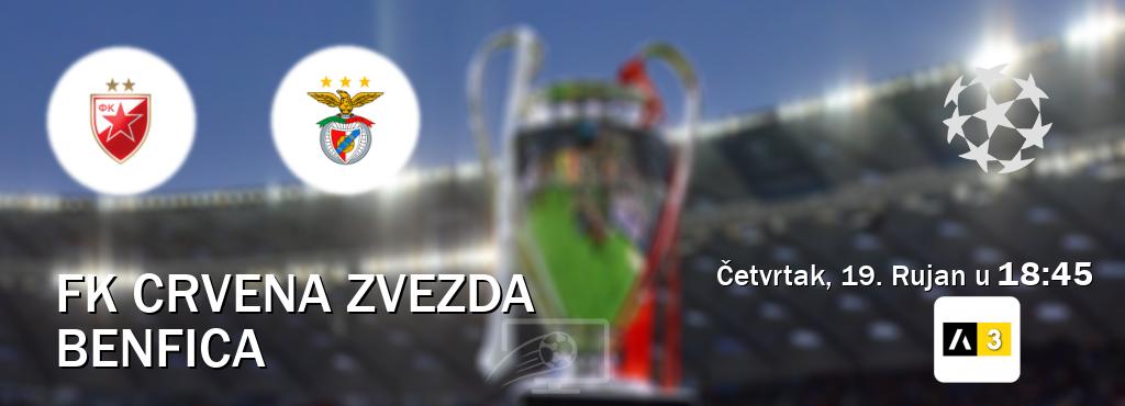 Izravni prijenos utakmice FK Crvena zvezda i Benfica pratite uživo na Arena Sport 3 (Četvrtak, 19. Rujan u  18:45).