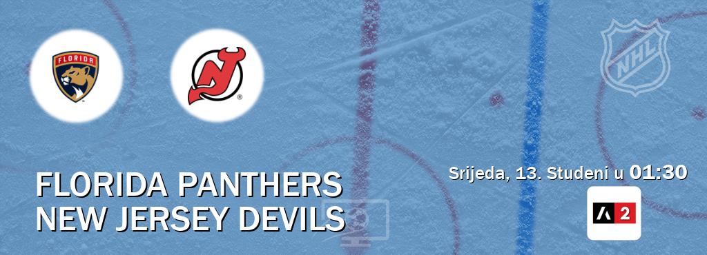 Izravni prijenos utakmice Florida Panthers i New Jersey Devils pratite uživo na Arena Sport 2 (Srijeda, 13. Studeni u  01:30).