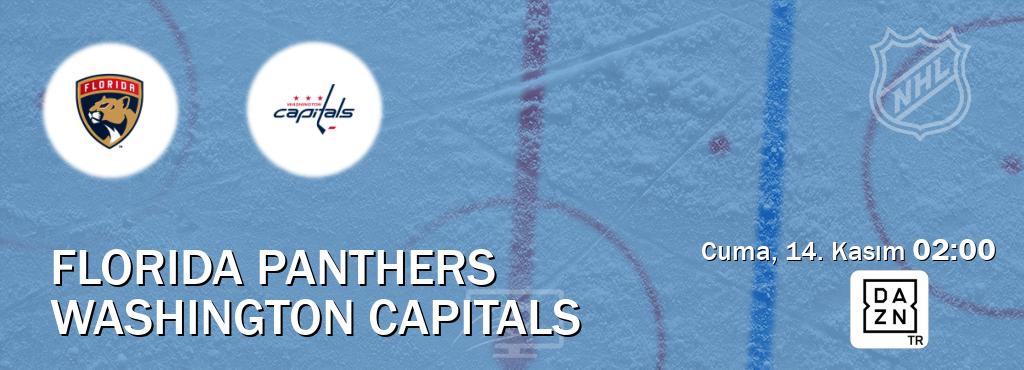 Karşılaşma Florida Panthers - Washington Capitals DAZN'den canlı yayınlanacak (Cuma, 14. Kasım 02:00). Karşılaşma Florida Panthers - Washington Capitals DAZN'den canlı yayınlanacak (Cuma, 14. Kasım 02:00).