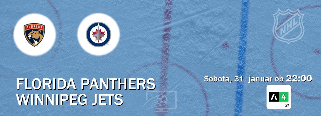 Dvoboj Florida Panthers in Winnipeg Jets s prenosom tekme v živo na Arena Sport 4.