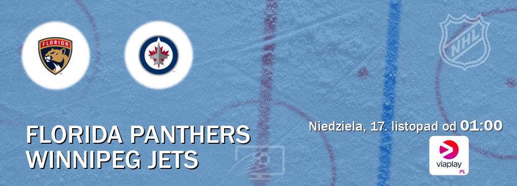 Gra między Florida Panthers i Winnipeg Jets transmisja na żywo w Viaplay Polska (niedziela, 17. listopad od  01:00).