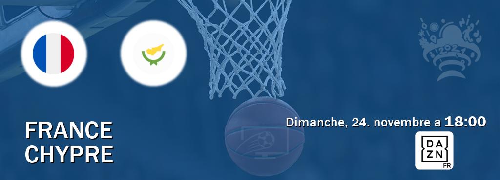 Match entre France et Chypre en direct à la DAZN (dimanche, 24. novembre a  18:00).