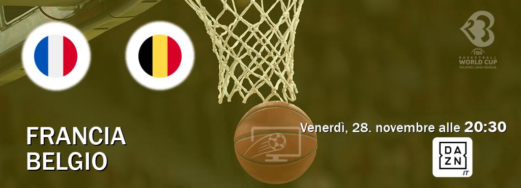Il match Francia - Belgio sarà trasmesso in diretta TV su DAZN Italia (ore 20:30)