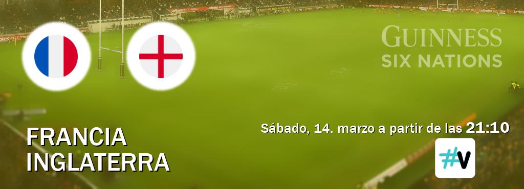 El partido entre Francia y Inglaterra será retransmitido por M+ Vamos (sábado, 14. marzo a partir de las 21:10). El partido entre Francia y Inglaterra será retransmitido por M+ Vamos (sábado, 14. marzo a partir de las 21:10).