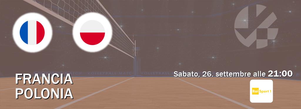 Il match Francia - Polonia sarà trasmesso in diretta TV su Rai Sport (ore 21:00)
