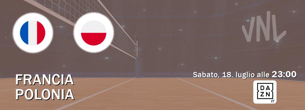 Il match Francia - Polonia sarà trasmesso in diretta TV su DAZN Italia (ore 23:00)