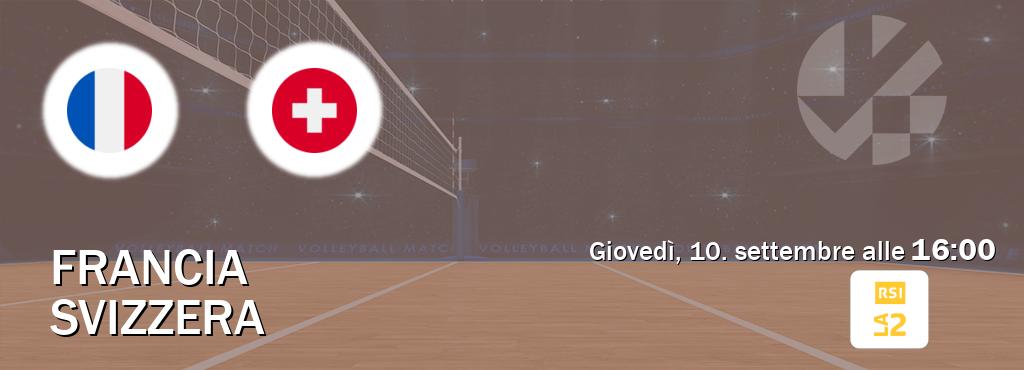 Il match Francia - Svizzera sarà trasmesso in diretta TV su RSI La 2 (ore 16:00)