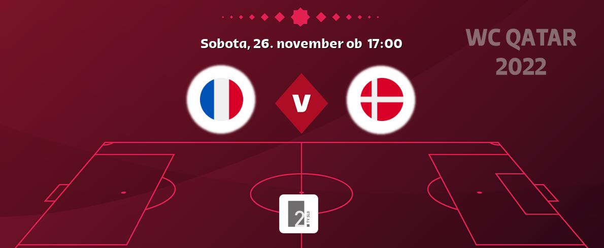 Francija in Danska v živo na TV Slo 2. Prenos tekme bo v sobota, 26. november ob  17:00