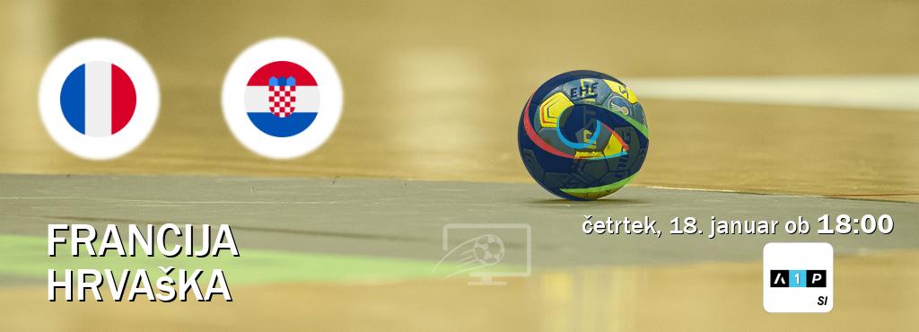 Francija in Hrvaška v živo na Arena Sport Premium. Prenos tekme bo v četrtek, 18. januar ob  18:00