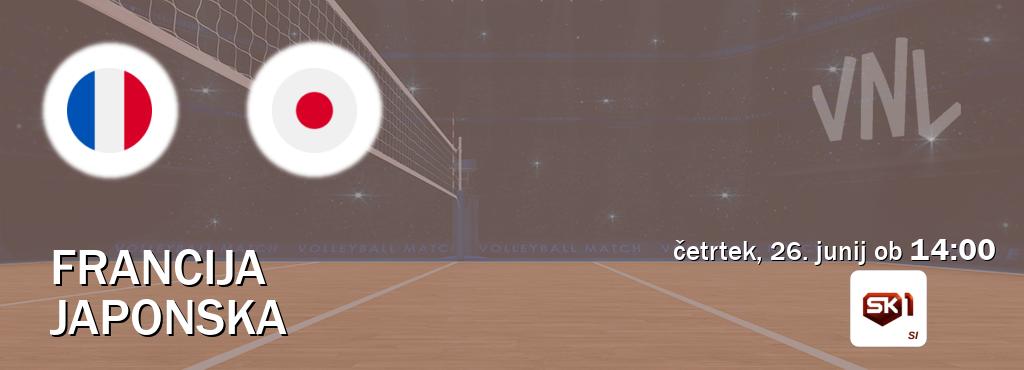 Dvoboj Francija in Japonska s prenosom tekme v živo na Sportklub 1.