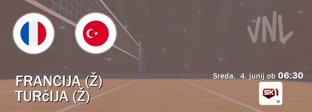 Francija (Ž) in Turčija (Ž) v živo na Sportklub 1. Prenos tekme bo v sreda, 4. junij ob 06:30 Francija (Ž) in Turčija (Ž) v živo na Sportklub 1. Prenos tekme bo v sreda, 4. junij ob 06:30
