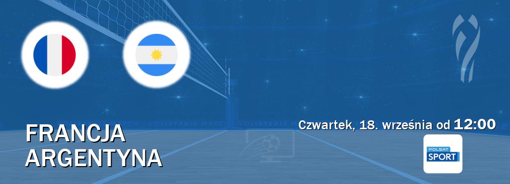 Gra między Francja i Argentyna transmisja na żywo w Polsat Sport (czwartek, 18. września od 12:00). Gra między Francja i Argentyna transmisja na żywo w Polsat Sport (czwartek, 18. września od 12:00).