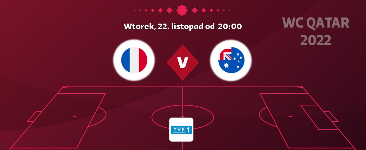Gra między Francja i Australia transmisja na żywo w TVP 1 (wtorek, 22. listopad od  20:00).