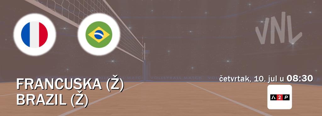 Izravni prijenos utakmice Francuska (Ž) i Brazil (Ž) pratite uživo na Arena Premium 2 (četvrtak, 10. jul u 08:30). Izravni prijenos utakmice Francuska (Ž) i Brazil (Ž) pratite uživo na Arena Premium 2 (četvrtak, 10. jul u 08:30).