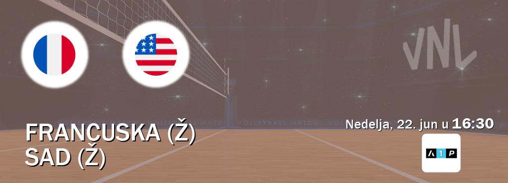 Izravni prijenos utakmice Francuska (Ž) i SAD (Ž) pratite uživo na Arena Premium 1 (nedelja, 22. jun u 16:30). Izravni prijenos utakmice Francuska (Ž) i SAD (Ž) pratite uživo na Arena Premium 1 (nedelja, 22. jun u 16:30).