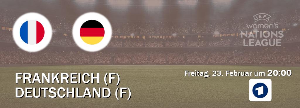 Das Spiel zwischen Frankreich (F) und Deutschland (F) wird am Freitag, 23. Februar um  20:00, live vom Das Erste übertragen.