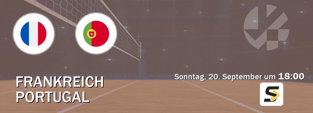 Das Spiel zwischen Frankreich und Portugal wird am Sonntag, 20. September um 18:00, live vom SPORTEUROPE.TV übertragen. Das Spiel zwischen Frankreich und Portugal wird am Sonntag, 20. September um 18:00, live vom SPORTEUROPE.TV übertragen.