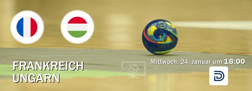 Das Spiel zwischen Frankreich und Ungarn wird am Mittwoch, 24. Januar um  18:00, live vom DYN übertragen.