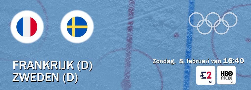 Wedstrijd tussen Frankrijk (D) en Zweden (D) live op tv bij Eurosport 2, HBO Max (zondag,  8. februari van  16:40).