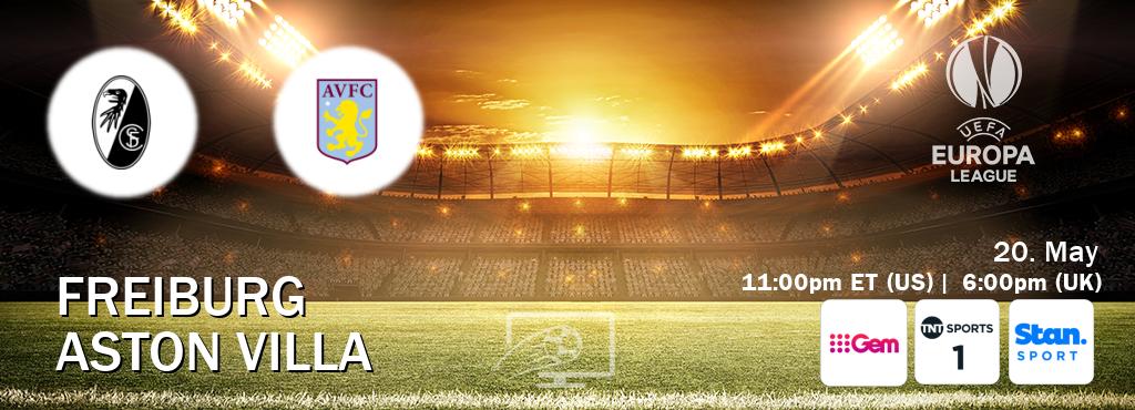 You can watch game live between Freiburg and Aston Villa on 9Gem(AU), TNT Sports 1(UK), Stan Sport(AU).