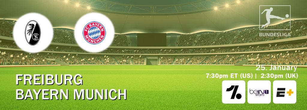 You can watch game live between Freiburg and Bayern Munich on OneFootball, beIN SPORTS 1(AU), ESPN+(US).