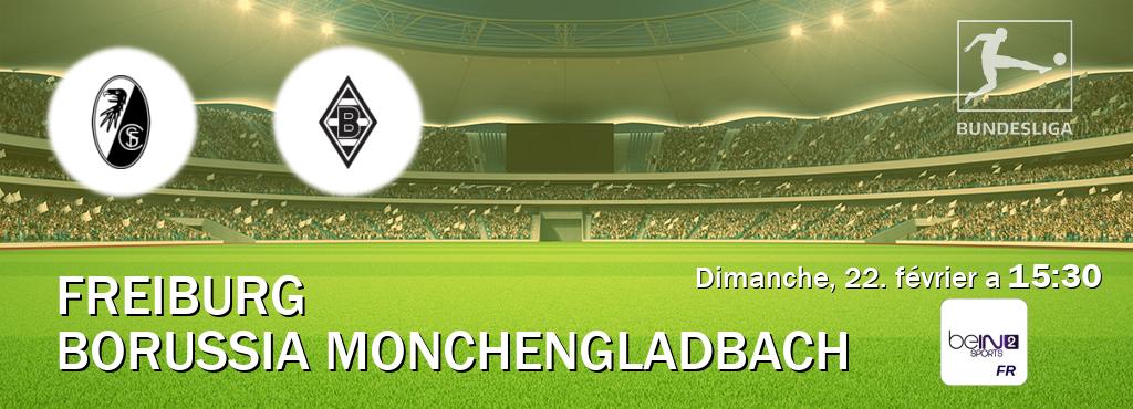 Match entre Freiburg et Borussia Monchengladbach en direct à la beIN Sports 2 (dimanche, 22. février a  15:30).